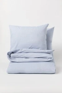 H&M Home Baumwollbettwäsche /Doppelbett Hellblau, 240cm.Bx220cm.L60cm.x70cm. - Bild 1 von 4