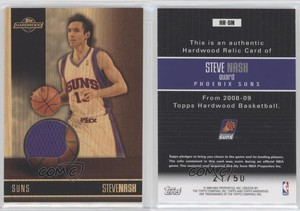 2008-09 Topps Hardwood Hardwood Relics Mahogany Wood /50 Steve Nash #HR-SN HOF