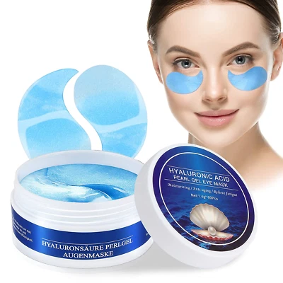 CUSMAY Augenpads Eye Mask Hyaluronsäure Collagen - Eye Pads Gegen Augenringe Tränensäck