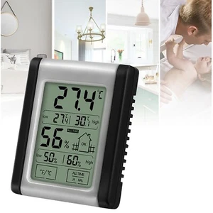 Room Thermometer Digital Max Min Indoor Temperature Humidity Meter - Picture 1 of 10