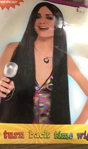 black turn back time wig halloween accessory - Picture 1 of 2