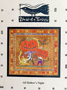 Birds of a Feather All Hallow's Night Cross Stitch Chart Pattern Halloween - Picture 1 of 3
