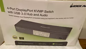 IOGEAR 4-Port DisplayPort KVM Switch mit USB 3.0 Hub GCS-1904 GETESTET KOSTENLOSER VERSAND - Bild 1 von 8