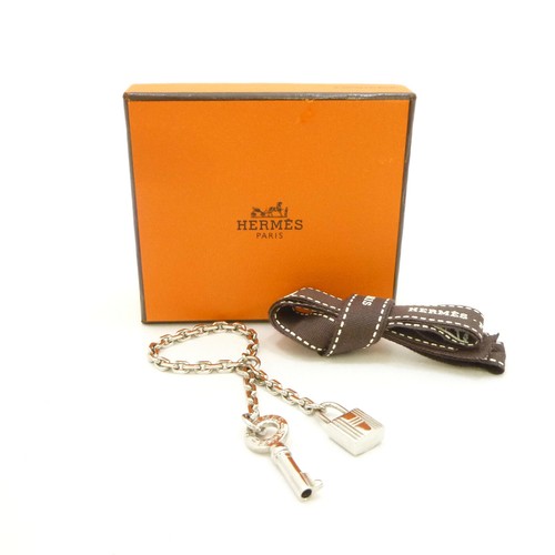 HERMÈS Autentico anello sciarpe HERMES Cadena motivo catena tipo argento #S410041