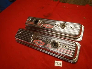 PR 87-99 GM Performance Proform 141-107 Center Bolt SB Chevy Chrome Valve Covers - Picture 1 of 11