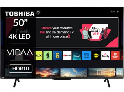 Toshiba 50 Inch 4K Ultra HD LED HDR Smart VIDAA Freely TV - 50UV2F53DBU Open Box - Image 1 of 4