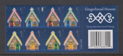 US #4820b Gingerbread Houses Complete Booklet of 20 Mint Never Hinged - Image 1 of 2