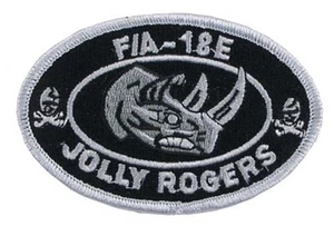 US Navy Strike Fighter Squadron Jolly Rogers F/A 18E USMC Patch Aufnäher WK2 - Picture 1 of 1