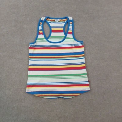 Camisa sin mangas Tommy Jeans para mujer mediana blanca azul a rayas espalda deportiva informal Foto 1 de 4