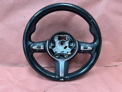 BMW F22 M235I F30 F32 Steering Wheel M Sport Black Leather MANUAL OEM 95K Miles - Image 1 of 4