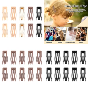 10 Stück Doppelgriff Haarspangen Metall Druckknopf Haarspangen Haarspangen für Frauen Hai - Bild 1 von 12