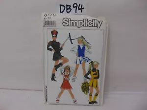 SIMPLICITY SEWING PATTERN COSTUMES 8779 ADULT 10 CHEER CHEERLEADER SKIRT MAJORET - Picture 1 of 3