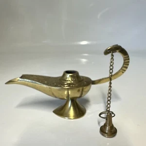 Indische Vintage Dekoration Messing Aladdin Chirag Lampe Messing Genie Lampe Wohnkultur - Bild 1 von 4