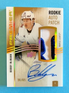 Bobby McMann 2023-24 Upper Deck Premier GOLD RPA Rookie Patch Auto RC /65 - Picture 1 of 2