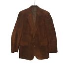 Circle S Mens Brown Leather Western Suit Jacket, Sports Coat 42L
