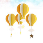  4 Pcs Clouds Paper Pendant Hot Air Balloon Woodsy Decor Decorations