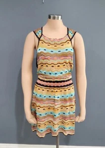 MISSONI Foulard Knit Jersey Striped Pullover Cover Up Dress 6 - Picture 1 of 10