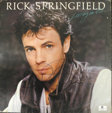 Rick Springfield Hand Signed Autographed Album Cover Living in Oz JSA U16356 Cover