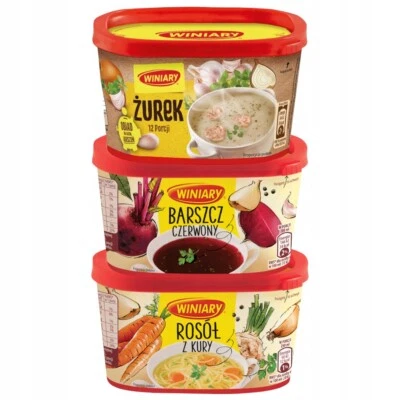 Nestle WINIARY Instant Soups CHICKEN BROTH , ZUREK/ SOUR SOUP , BORSCHT