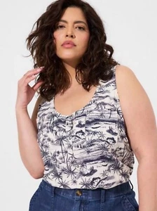 NWT Torrid Challis Henley Pocket Sleeveless Tank Size 2X - Picture 1 of 4