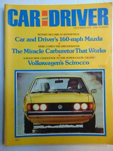CAR and DRIVER Magazine Dec 1974 Volkswagen Scirocco - Picture 1 of 1