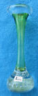 Vintage Sweden ASEDA green vase with paperweight type base, 9" high