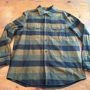 Camisa de franela Pladra para hombre talla XL bolsillos delanteros en contraste puños abatibles sellos a cuadros - Imagen 1 de 8