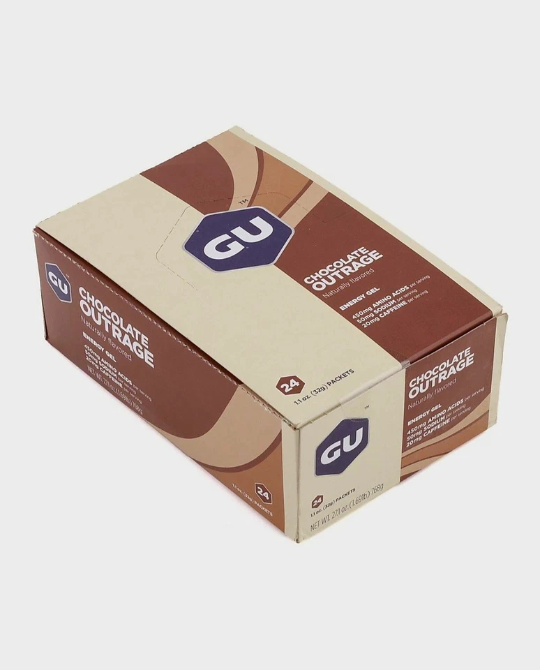 Chocolate Outrage Caffeinated GU Energy Gels 24 Count Box - Image 1 of 4