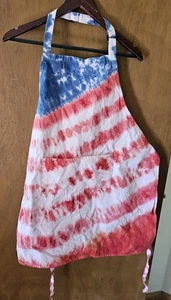 Batikschürze - selbstgemacht - rot & blau - Bild 1 von 4