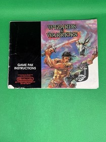 WIZARDS & WARRIORS gioco Nintendo NES originale 1987 libretto manuale **SOLO**