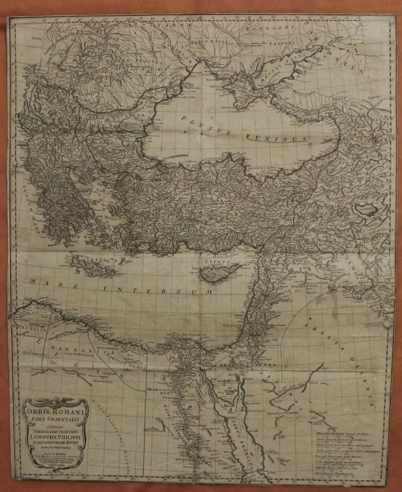 EASTERN ROMAN EMPIRE GREECE TURKEY 1782 D'ANVILLE & WEIGEL-SCHNEIDER ANTIQUE MAP - Image 1 of 1