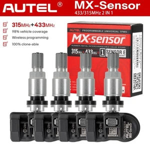 Autel MX-Sensor 315/433 MHZ 2 EN 1 Universal Progarmmable TPMS Sensor de Neumáticos Metal - Imagen 1 de 12