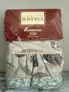 Vintage Fieldcrest Waverly 2 Standard/Queen Pillow Cases No Iron Percale New - Picture 1 of 3