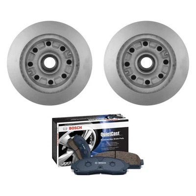 For Ford E-350 Econoline 95-00 QuietCast Premium Front Brake Kit w Ceramic Pads Foto 1 de 4