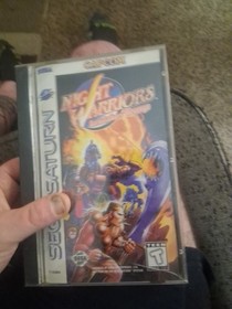 Sega Saturn's night warriors darkstalkers revenge in case with owner's manual