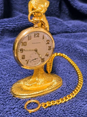 Vintage Illinois All Orig 16 size Illinois BURLINTON M9 G107 21 Jewel Railroad - Image 1 of 4