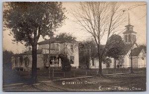 Tarjeta postal JH16/Combus Grove Ohio RPPC c1910 Iglesia Cristiana de Ottawa 32 - Imagen 1 de 4