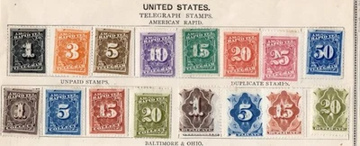 American Rapid telegraph stamps - lot of 16 - Image 1 of 3
