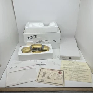 Danbury Mint 1949 Mercury Club Coupe 24kt Gold Wood Base 1:24 Diecast Car READ - Picture 1 of 24