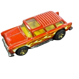 Hot Wheels 1955 Chevy Nomad C.1969 Mattel Orange With Flames Modern Reproduction - Picture 1 of 8