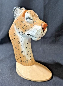 Supporto porta occhiali in legno leopardo ghepardo dipinto a mano Peepers - Foto 1 di 6