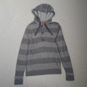 Sudadera con Capucha Hugo Boss Etiqueta Naranja Para Hombre Talla M Lana Mezcla Algodón Rayas Ligera - Imagen 1 de 23