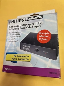NUEVO Philips Magnavox Modulador RF Convertidor de Video Reproductor de DVD a TV Cable Coaxial - Imagen 1 de 5
