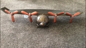 Large Metal Airplane Shelf Aeroplane Rustic Finish RRP £39.99 Man Cave Bargain - Picture 1 of 7