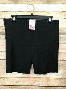 NWT Girls Kids Dance Fashion Black Stretch Shorts One Size  - Picture 1 of 4