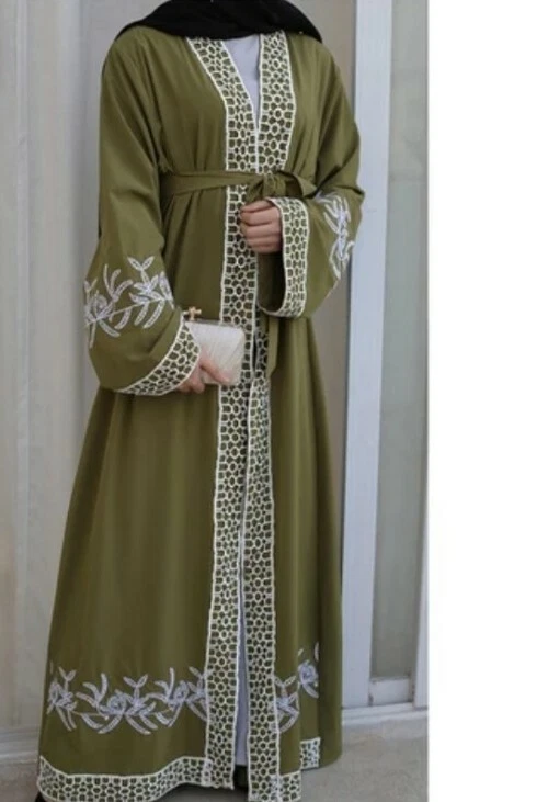 Abaya Open Robe Muslim Cardigan Long Sleeve Jacket - Image 1 of 1