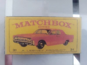 Matchbox - 31 Lincoln Continental (Red) - Replica Box - Picture 1 of 5