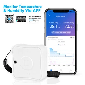 Bluetooth Wireless Smart Temperatur & Feuchtigkeit Sensor Innen/Außen Hygrometer - Bild 1 von 12