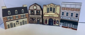 Lote de artesanías en madera de brandy y edificios de maullido de gato - Imagen 1 de 2