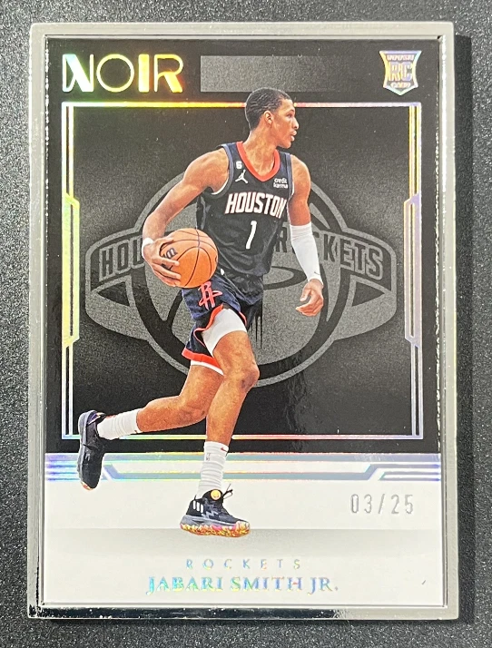 2022-23 Panini Noir Statement Edition Jabari Smith Jr. Rc Rookie Metal Frame /25